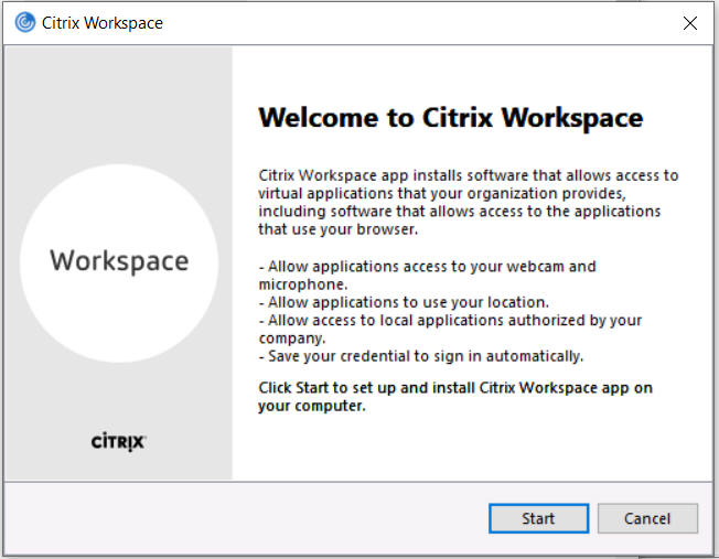 Install Citrix Workspace